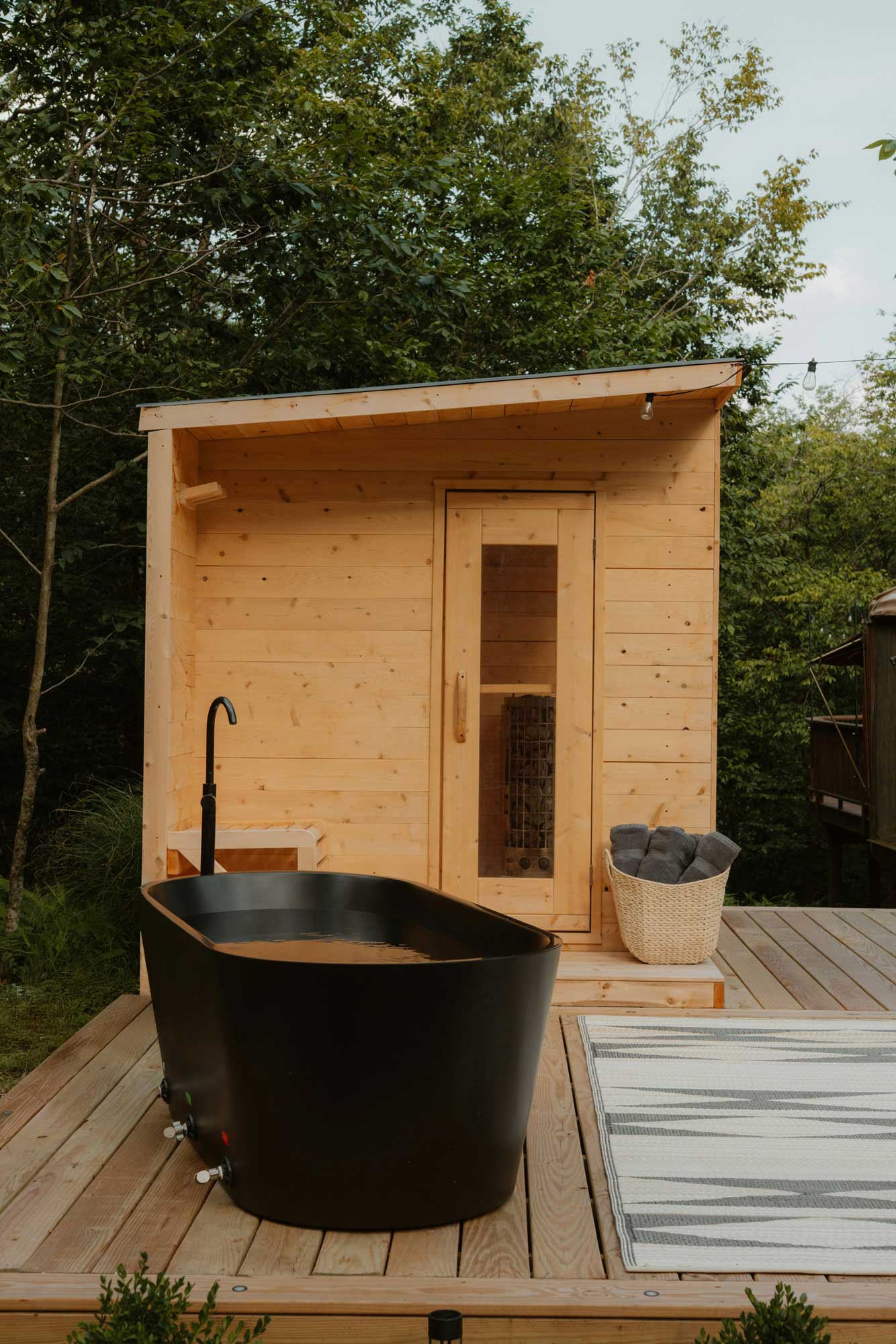 Bild einer Outdoorsauna.